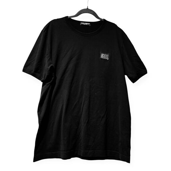 Dolce & Gabbanna Men's Black Crew Neck Cotton Tee IT 58 (US 48) - Picture 1 of 9